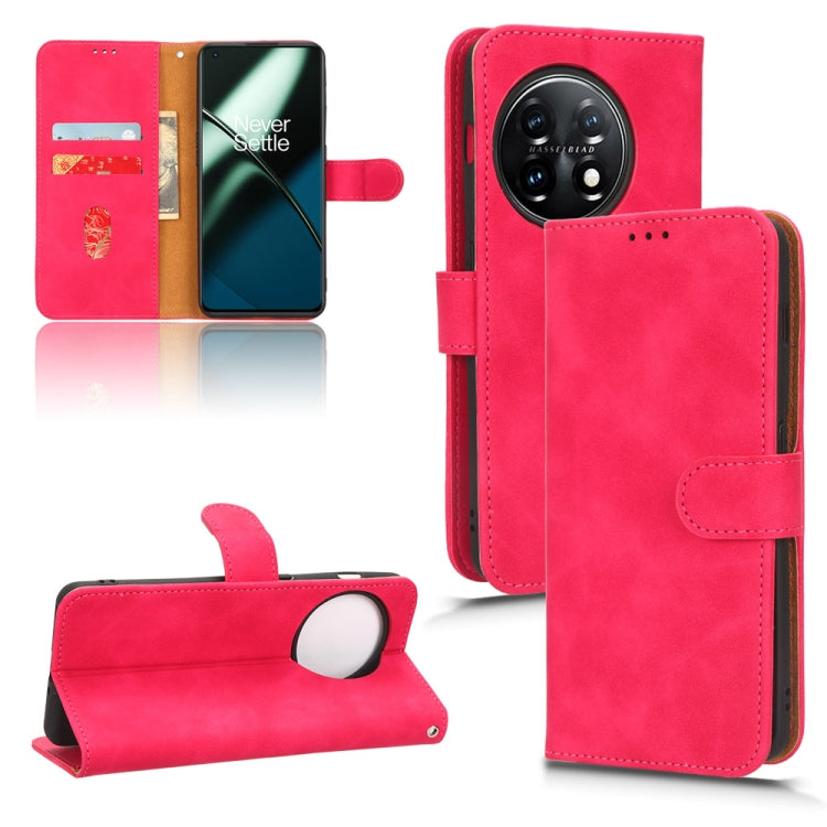 Skin Feel Magnetic Flip Leather Phone Case, For OnePlus 11