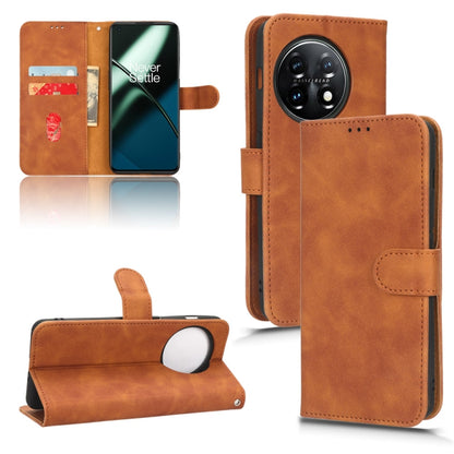 Skin Feel Magnetic Flip Leather Phone Case, For OnePlus 11