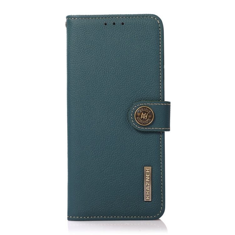 KHAZNEH Custer Texture RFID Genuine Leather Phone Case, For OnePlus 11