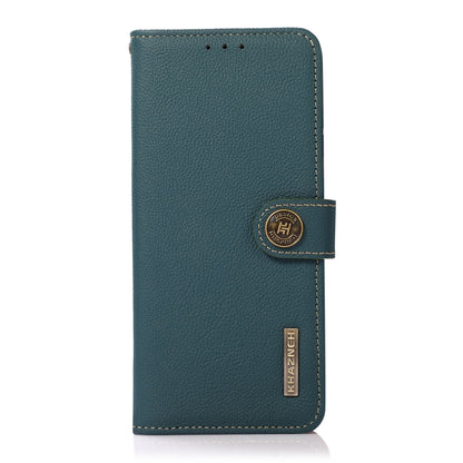 KHAZNEH Custer Texture RFID Genuine Leather Phone Case, For OnePlus 11