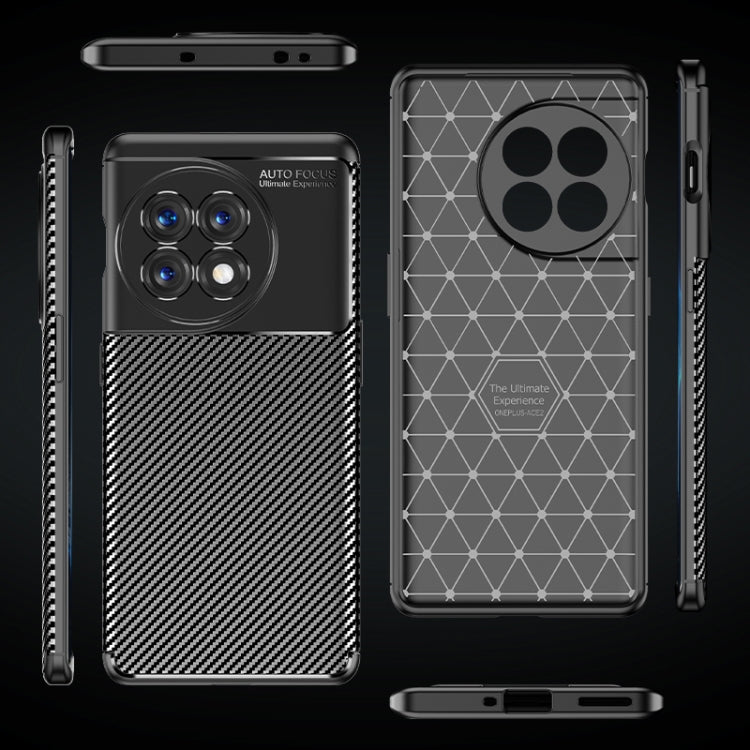 Carbon Fiber Texture Shockproof TPU Phone Case, For OnePlus Ace 2 5G/11R