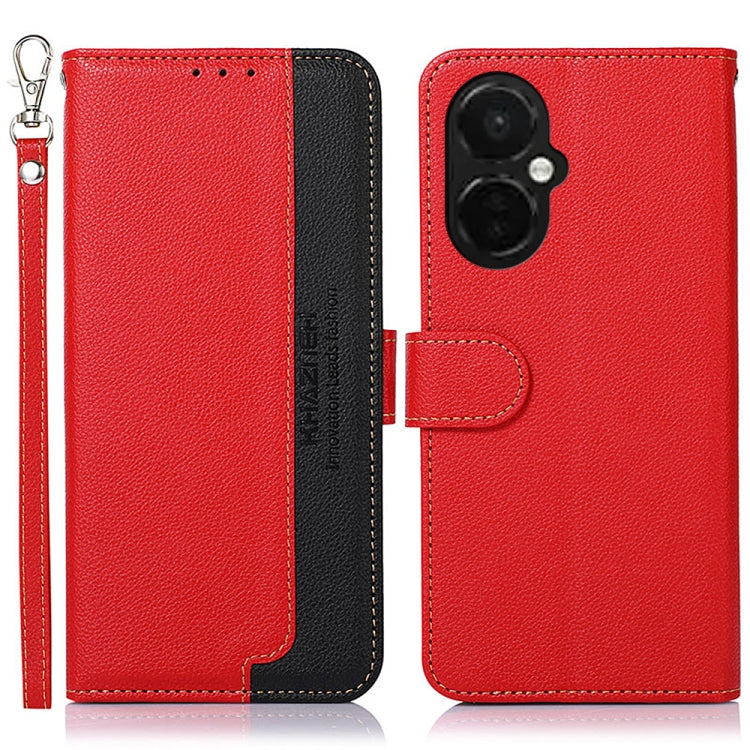 KHAZNEH Litchi Texture Leather RFID Phone Case, For OnePlus 11, For OnePlus Nord CE 3 Lite, For Motorola Moto E13, For Motorola Moto G53 5G