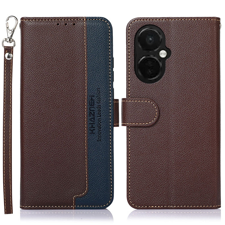 KHAZNEH Litchi Texture Leather RFID Phone Case, For OnePlus 11, For OnePlus Nord CE 3 Lite, For Motorola Moto E13, For Motorola Moto G53 5G