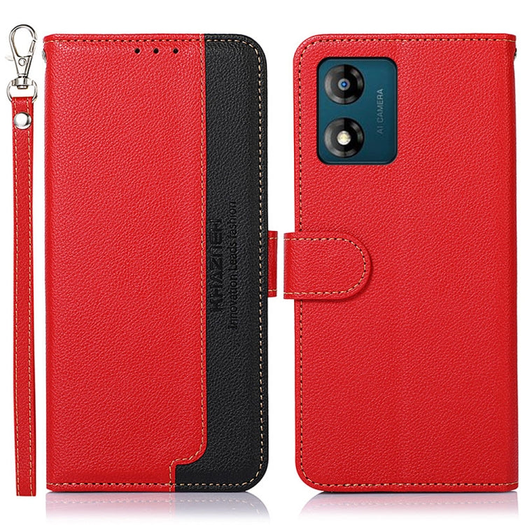 KHAZNEH Litchi Texture Leather RFID Phone Case, For OnePlus 11, For OnePlus Nord CE 3 Lite, For Motorola Moto E13, For Motorola Moto G53 5G