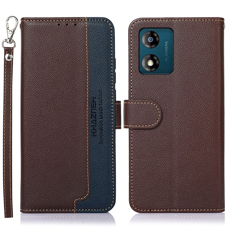 KHAZNEH Litchi Texture Leather RFID Phone Case, For OnePlus 11, For OnePlus Nord CE 3 Lite, For Motorola Moto E13, For Motorola Moto G53 5G