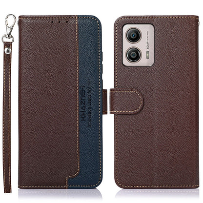 KHAZNEH Litchi Texture Leather RFID Phone Case, For OnePlus 11, For OnePlus Nord CE 3 Lite, For Motorola Moto E13, For Motorola Moto G53 5G