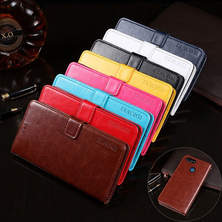 idewei Crazy Horse Texture Horizontal Flip Leather Case with Holder & Card Slots & Wallet, For OPPO Realme 2, For OPPO Realme 3, For OPPO Realme 5 / Realme 5s