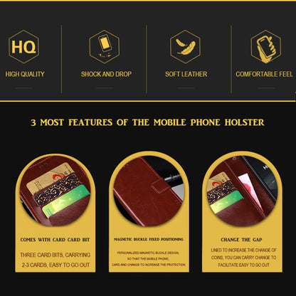 idewei Crazy Horse Texture Horizontal Flip Leather Case with Holder & Card Slots & Wallet, For OPPO Realme C2, For OPPO Realme X, For OPPO Realme X50 5G