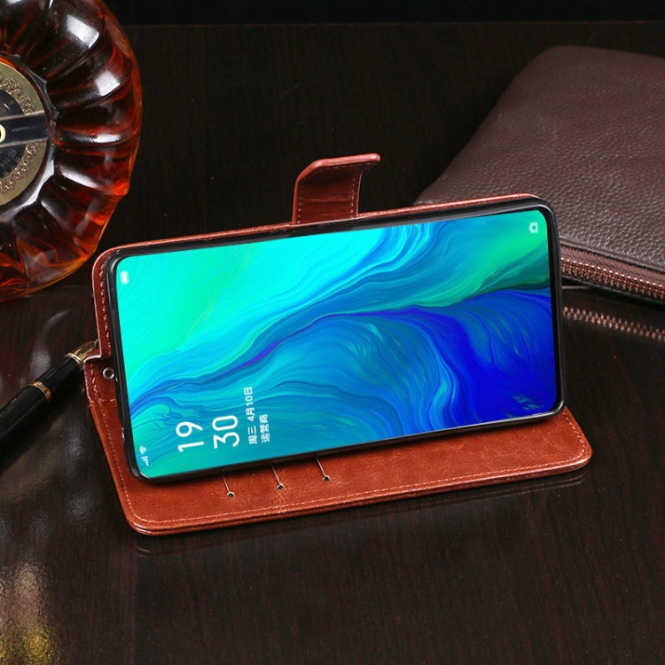idewei Crazy Horse Texture Horizontal Flip Leather Case with Holder & Card Slots & Wallet, For OPPO Reno, For OPPO Reno2 Z, For OPPO Reno3