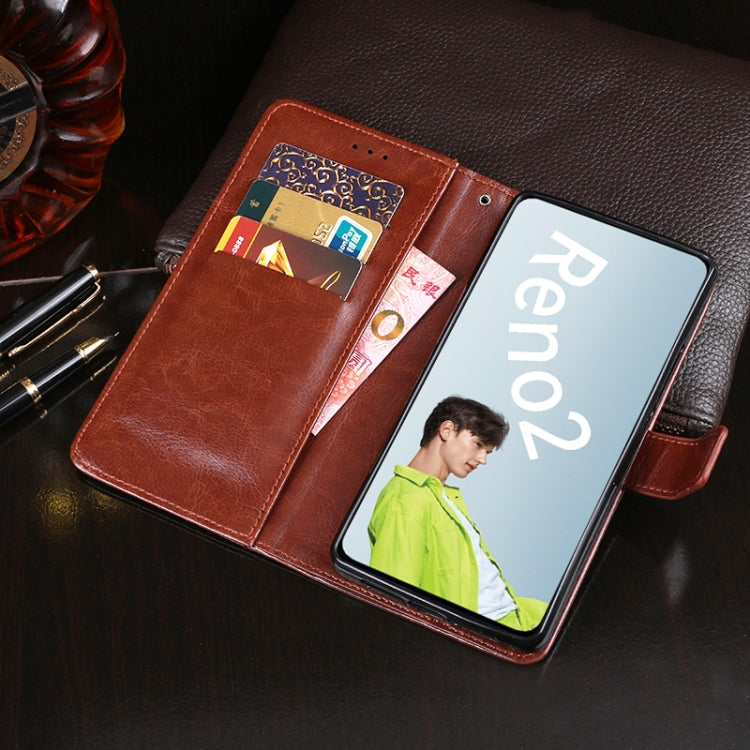 idewei Crazy Horse Texture Horizontal Flip Leather Case with Holder & Card Slots & Wallet, For OPPO Reno2, For OPPO Realme 3 Pro, For OPPO Realme 5 Pro