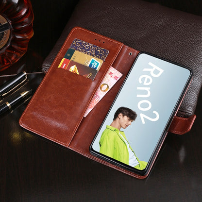 idewei Crazy Horse Texture Horizontal Flip Leather Case with Holder & Card Slots & Wallet, For OPPO Reno2, For OPPO Realme 3 Pro, For OPPO Realme 5 Pro