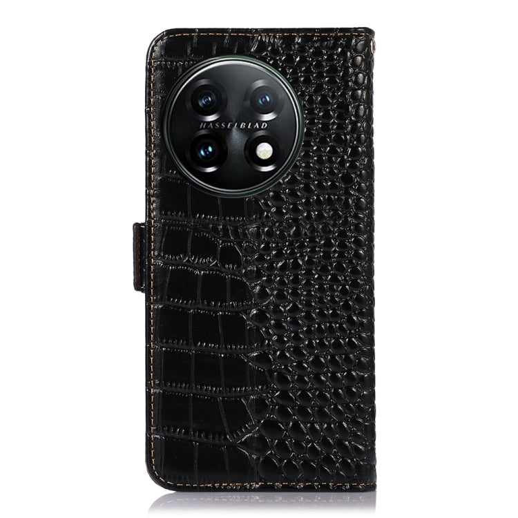 Crocodile Top Layer Cowhide RFID Leather Phone Case, For OnePlus 11 5G, For OnePlus Nord CE 3 Lite, For Motorola Moto E13 4G 2023, For Motorola Moto G53 5G