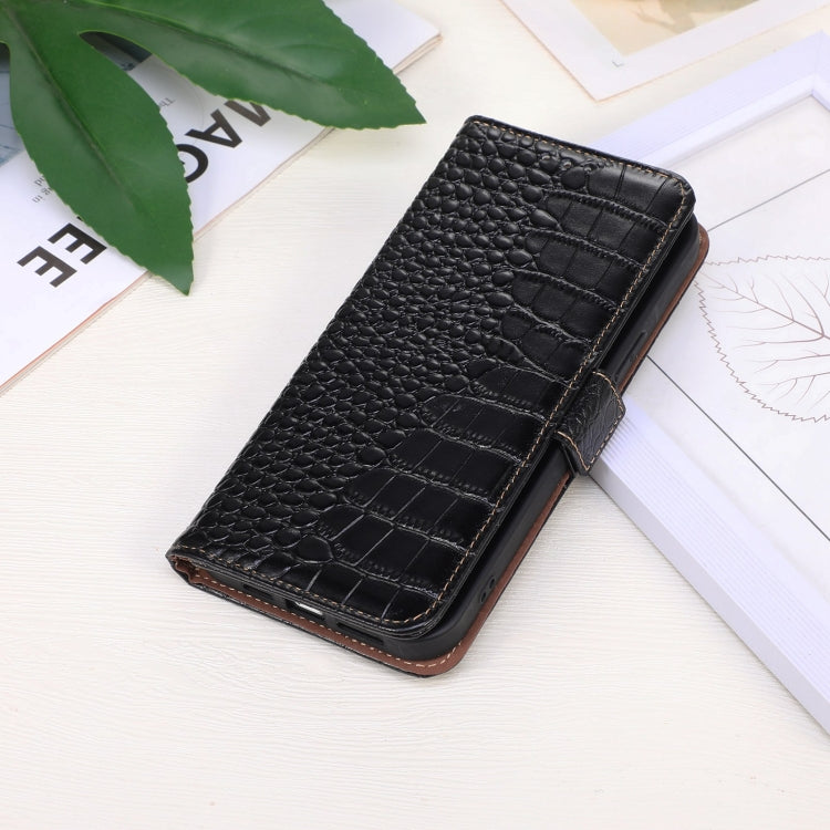 Crocodile Top Layer Cowhide RFID Leather Phone Case, For OnePlus 11 5G, For OnePlus Nord CE 3 Lite, For Motorola Moto E13 4G 2023, For Motorola Moto G53 5G