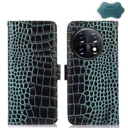 Crocodile Top Layer Cowhide RFID Leather Phone Case, For OnePlus 11 5G, For OnePlus Nord CE 3 Lite, For Motorola Moto E13 4G 2023, For Motorola Moto G53 5G