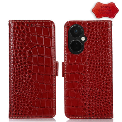 Crocodile Top Layer Cowhide RFID Leather Phone Case, For OnePlus 11 5G, For OnePlus Nord CE 3 Lite, For Motorola Moto E13 4G 2023, For Motorola Moto G53 5G