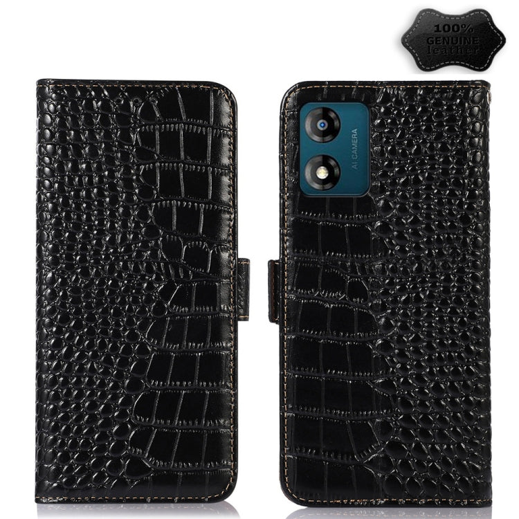 Crocodile Top Layer Cowhide RFID Leather Phone Case, For OnePlus 11 5G, For OnePlus Nord CE 3 Lite, For Motorola Moto E13 4G 2023, For Motorola Moto G53 5G