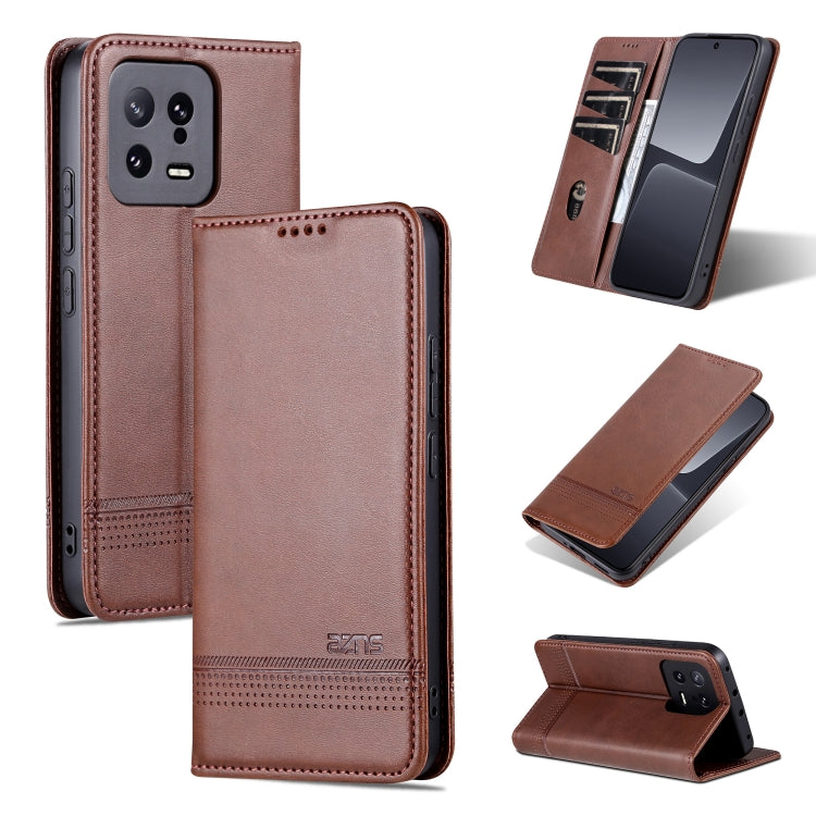 AZNS Magnetic Calf Texture Flip Leather Phone Case, For Honor 80 SE, For Samsung Galaxy A04e, For Xiaomi 13
