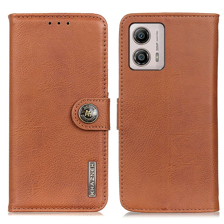 KHAZNEH Cowhide Texture Flip Leather Phone Case, For Motorola Moto E13 4G 2023, For Motorola Moto G53 5G, For OnePlus 11 5G, For OnePlus Nord CE 3 Lite