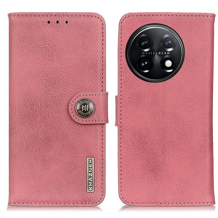 KHAZNEH Cowhide Texture Flip Leather Phone Case, For Motorola Moto E13 4G 2023, For Motorola Moto G53 5G, For OnePlus 11 5G, For OnePlus Nord CE 3 Lite