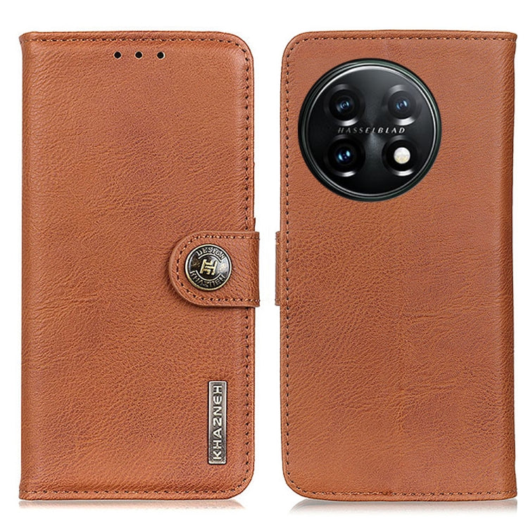 KHAZNEH Cowhide Texture Flip Leather Phone Case, For Motorola Moto E13 4G 2023, For Motorola Moto G53 5G, For OnePlus 11 5G, For OnePlus Nord CE 3 Lite