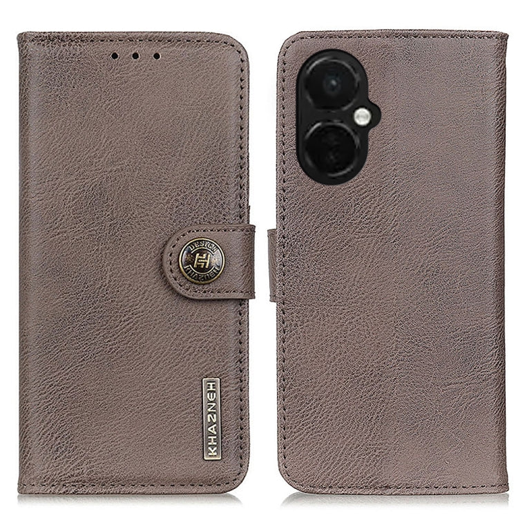KHAZNEH Cowhide Texture Flip Leather Phone Case, For Motorola Moto E13 4G 2023, For Motorola Moto G53 5G, For OnePlus 11 5G, For OnePlus Nord CE 3 Lite
