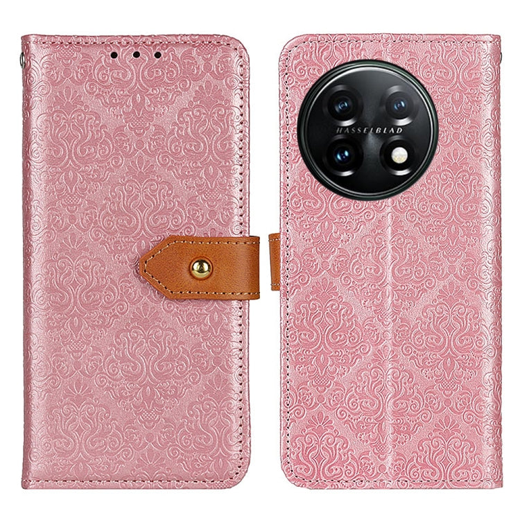 European Floral Embossed Flip Leather Phone Case, For Motorola Moto E13 4G 2023, For Motorola Moto G53 5G, For OnePlus 11 5G, For OnePlus Nord CE 3 Lite