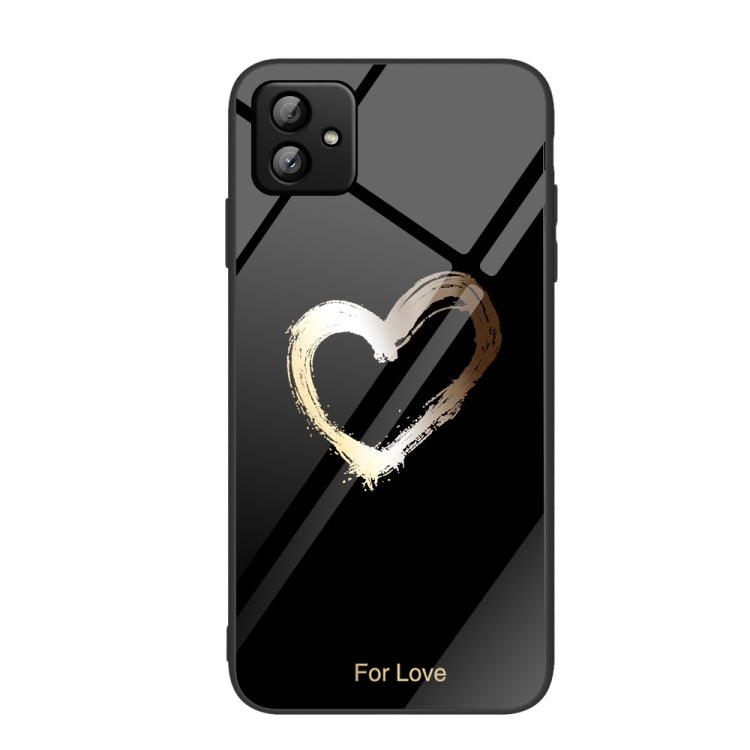 Colorful Painted Glass Phone Case, For Samsung Galaxy A04