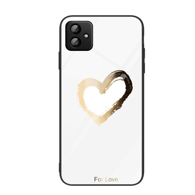 Colorful Painted Glass Phone Case, For Samsung Galaxy A04