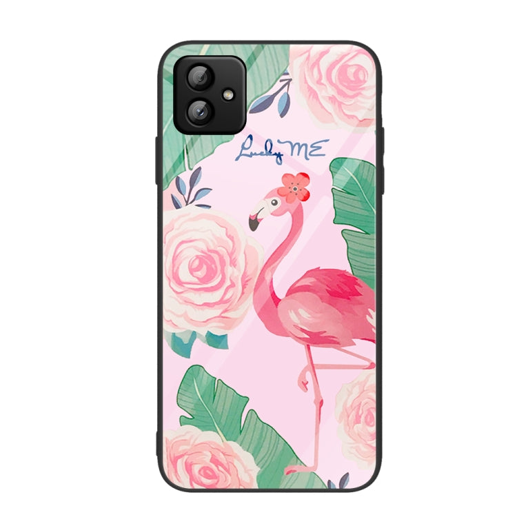 Colorful Painted Glass Phone Case, For Samsung Galaxy A04