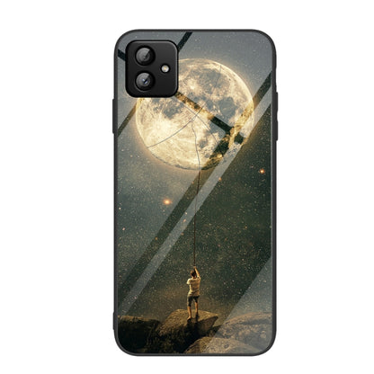 Colorful Painted Glass Phone Case, For Samsung Galaxy A04