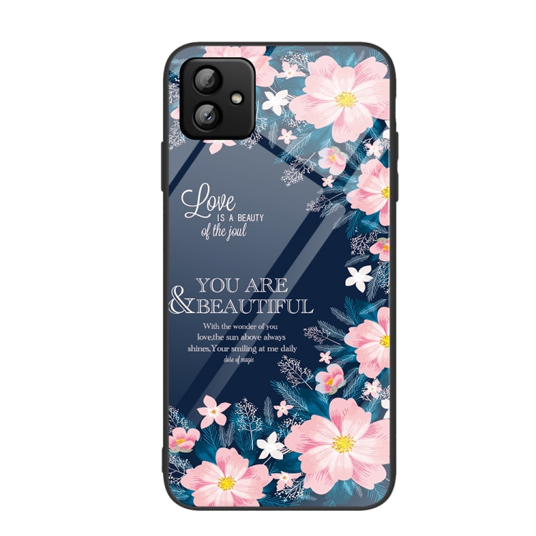 Colorful Painted Glass Phone Case, For Samsung Galaxy A04