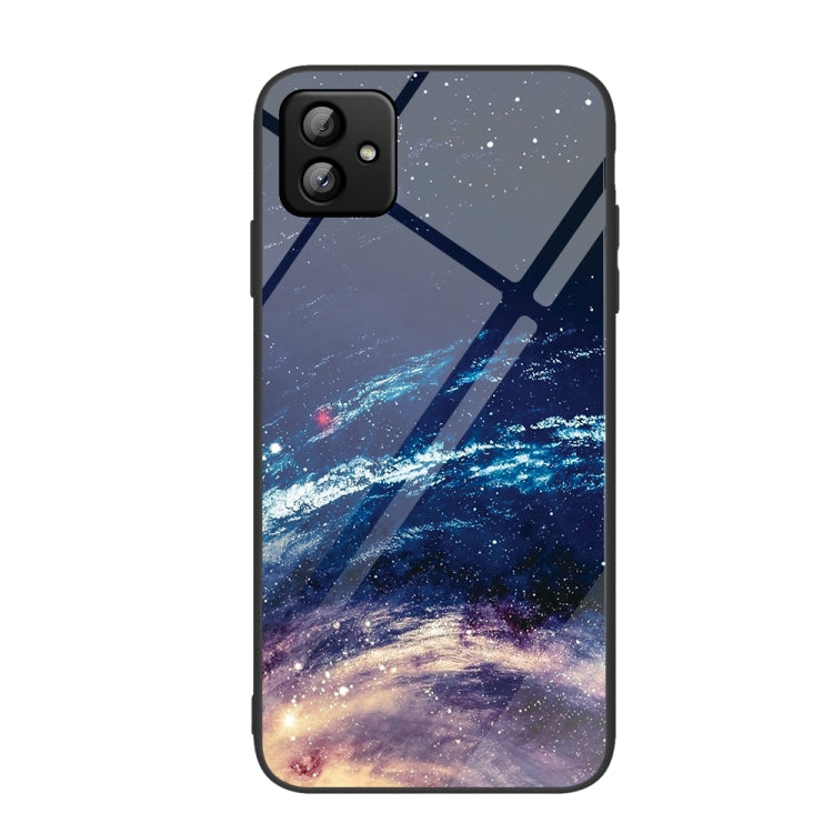 Colorful Painted Glass Phone Case, For Samsung Galaxy A04