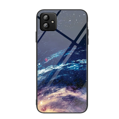 Colorful Painted Glass Phone Case, For Samsung Galaxy A04
