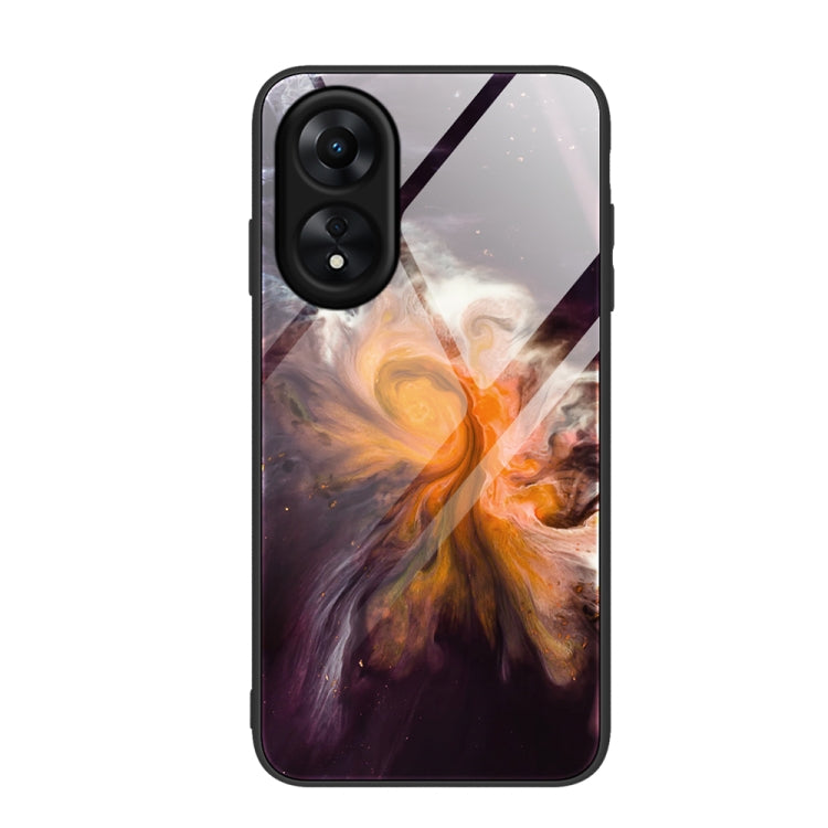 Marble Pattern Glass Phone Case, For OPPO A17, For Realme C33, For Honor Play6C