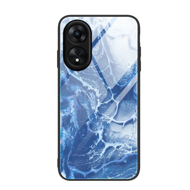 Marble Pattern Glass Phone Case, For OPPO A17, For Realme C33, For Honor Play6C