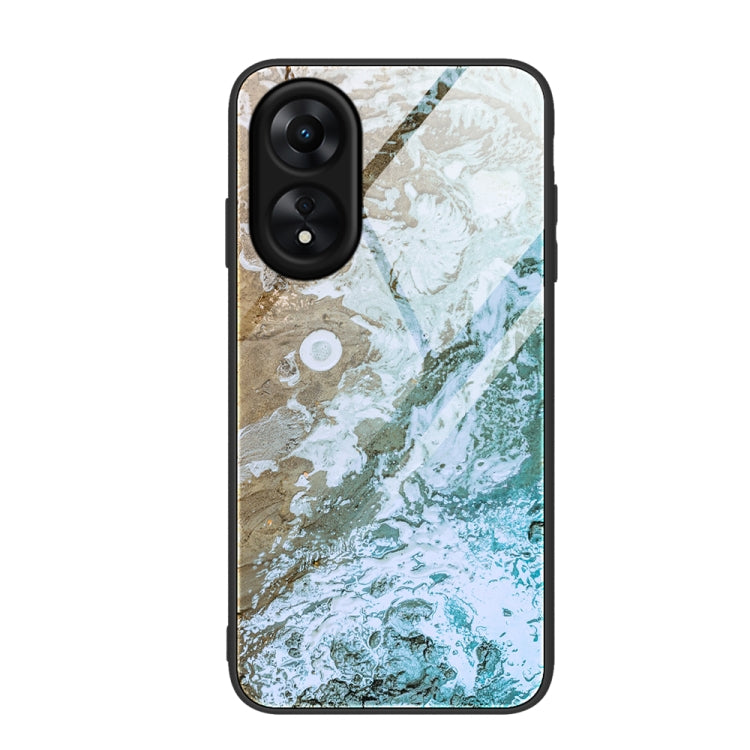 Marble Pattern Glass Phone Case, For OPPO A17, For Realme C33, For Honor Play6C