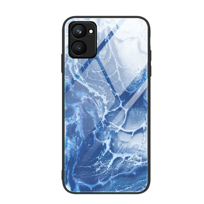 Marble Pattern Glass Phone Case, For OPPO A17, For Realme C33, For Honor Play6C