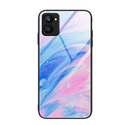 Marble Pattern Glass Phone Case, For OPPO A17, For Realme C33, For Honor Play6C