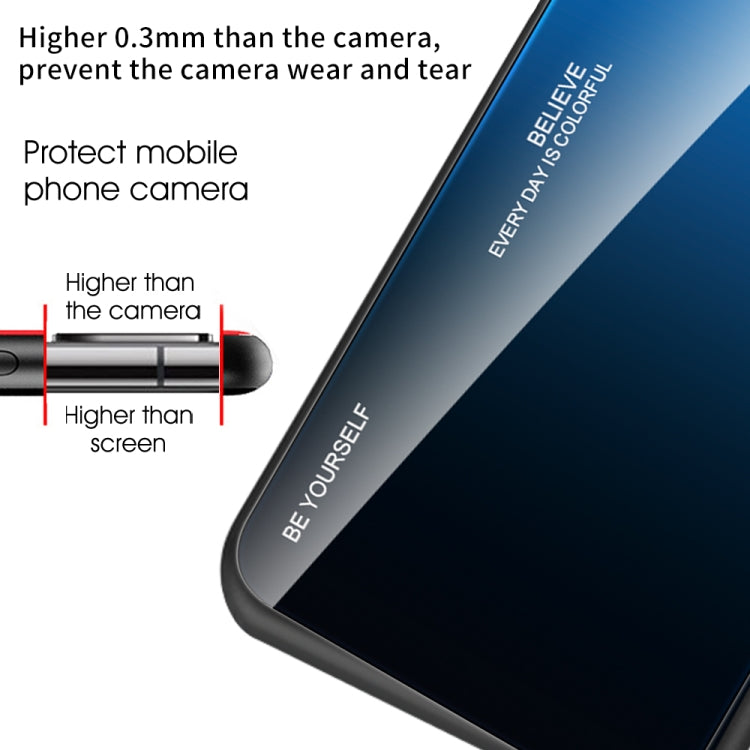 For OPPO A17 Gradient Color Glass Phone Case, For OPPO A17