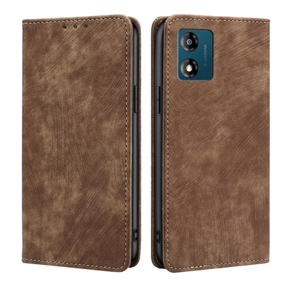 RFID Anti-theft Brush Magnetic Leather Phone Case, For Motorola Moto E13 4G, For OPPO A17k, For OPPO Reno8 T 4G, For Xiaomi Poco X5 Pro / Redmi Note 12 Pro Speed
