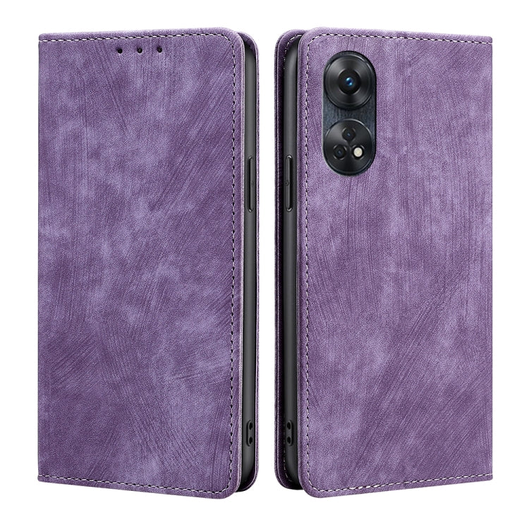RFID Anti-theft Brush Magnetic Leather Phone Case, For Motorola Moto E13 4G, For OPPO A17k, For OPPO Reno8 T 4G, For Xiaomi Poco X5 Pro / Redmi Note 12 Pro Speed