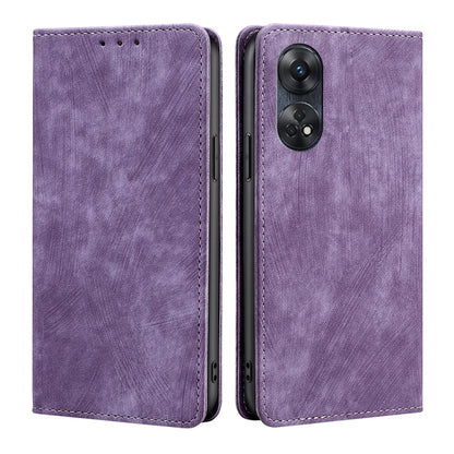 RFID Anti-theft Brush Magnetic Leather Phone Case, For Motorola Moto E13 4G, For OPPO A17k, For OPPO Reno8 T 4G, For Xiaomi Poco X5 Pro / Redmi Note 12 Pro Speed