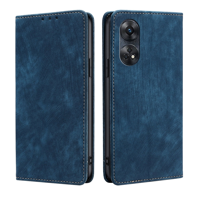 RFID Anti-theft Brush Magnetic Leather Phone Case, For Motorola Moto E13 4G, For OPPO A17k, For OPPO Reno8 T 4G, For Xiaomi Poco X5 Pro / Redmi Note 12 Pro Speed