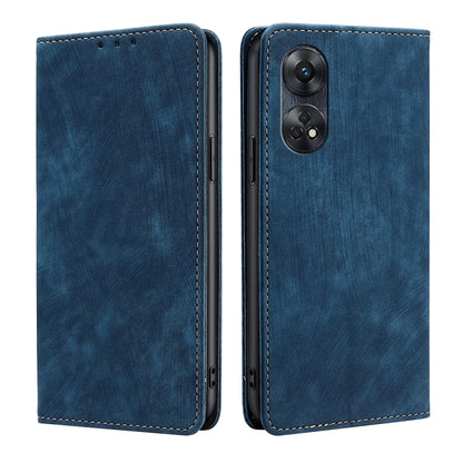 RFID Anti-theft Brush Magnetic Leather Phone Case, For Motorola Moto E13 4G, For OPPO A17k, For OPPO Reno8 T 4G, For Xiaomi Poco X5 Pro / Redmi Note 12 Pro Speed