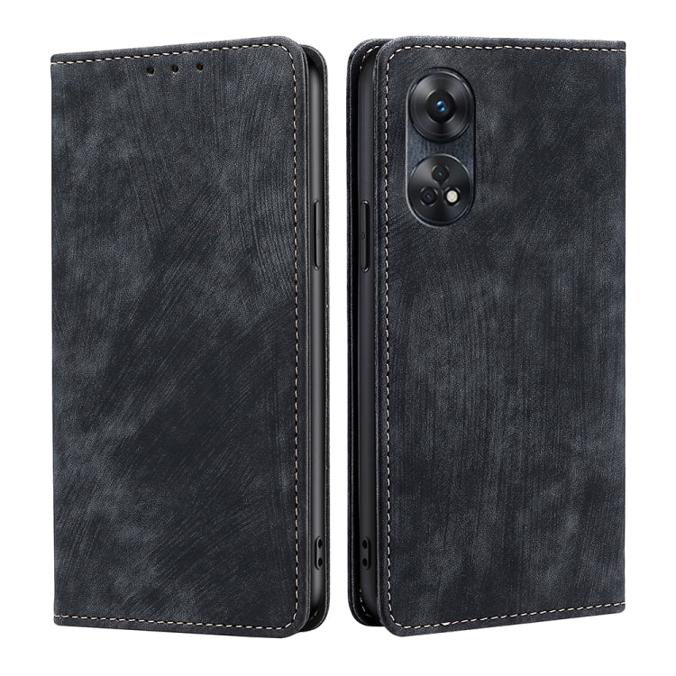 RFID Anti-theft Brush Magnetic Leather Phone Case, For Motorola Moto E13 4G, For OPPO A17k, For OPPO Reno8 T 4G, For Xiaomi Poco X5 Pro / Redmi Note 12 Pro Speed