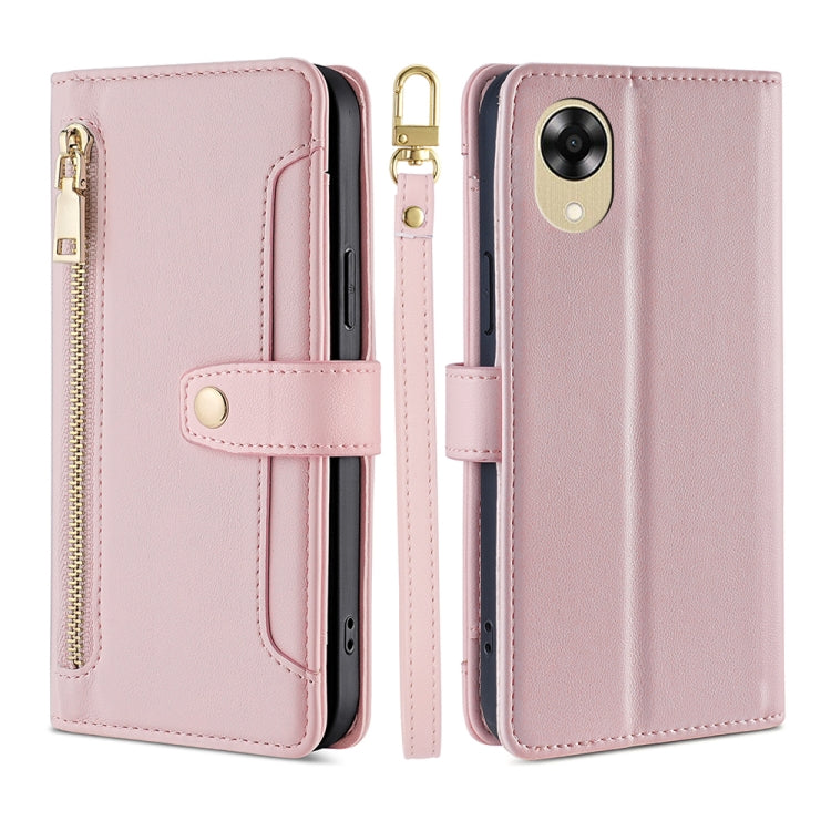 Sheep Texture Cross-body Zipper Wallet Leather Phone Case, For Motorola Moto E13 4G, For OPPO A17k, For OPPO Reno8 T 4G, For Xiaomi Poco X5 Pro / Redmi Note 12 Pro Speed