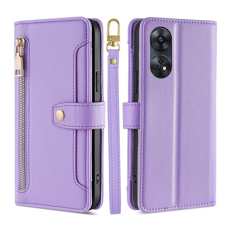 Sheep Texture Cross-body Zipper Wallet Leather Phone Case, For Motorola Moto E13 4G, For OPPO A17k, For OPPO Reno8 T 4G, For Xiaomi Poco X5 Pro / Redmi Note 12 Pro Speed