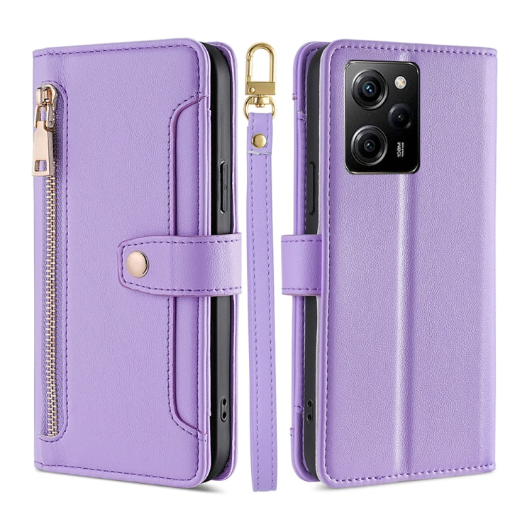 Sheep Texture Cross-body Zipper Wallet Leather Phone Case, For Motorola Moto E13 4G, For OPPO A17k, For OPPO Reno8 T 4G, For Xiaomi Poco X5 Pro / Redmi Note 12 Pro Speed