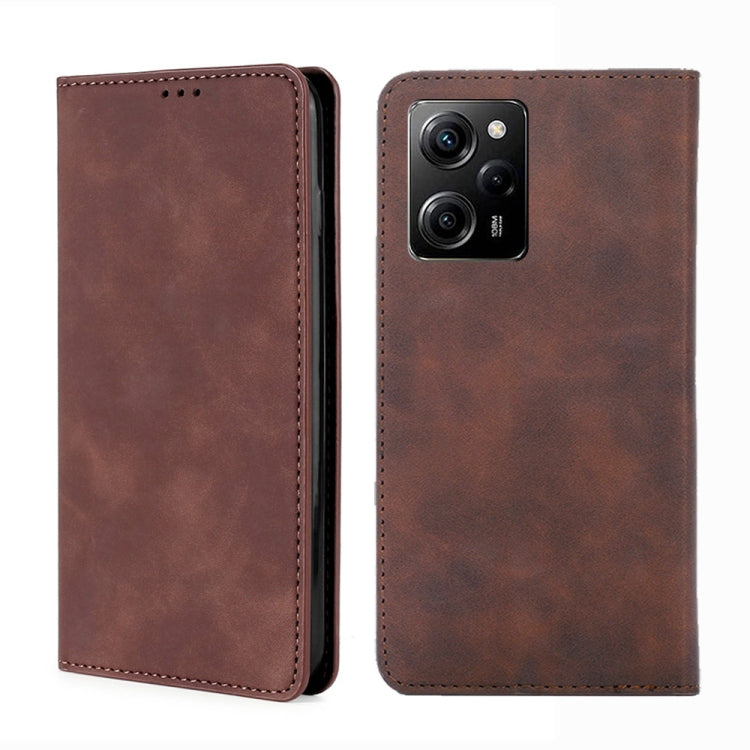 Skin Feel Magnetic Horizontal Flip Leather Phone Case, For Motorola Moto E13 4G, For OPPO A17k, For OPPO Reno8 T 4G, For Xiaomi Poco X5 Pro / Redmi Note 12 Pro Speed