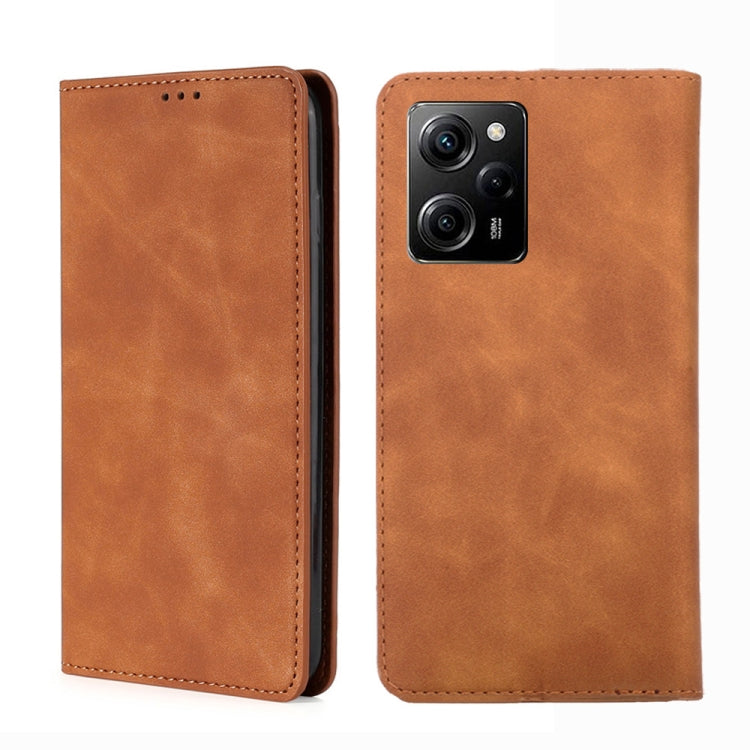 Skin Feel Magnetic Horizontal Flip Leather Phone Case, For Motorola Moto E13 4G, For OPPO A17k, For OPPO Reno8 T 4G, For Xiaomi Poco X5 Pro / Redmi Note 12 Pro Speed